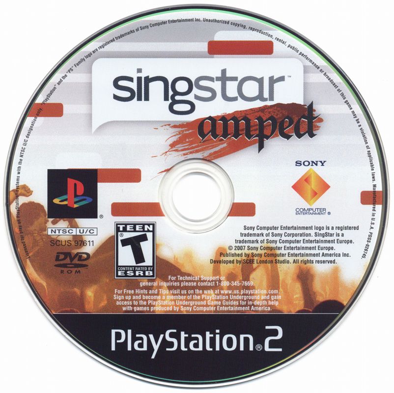 SingStar: Amped | PlayStation 2 | physical media | region=North America | source-country=United States | zypher-v2 | moby-ec7de7ed5077 | Data by MobyGames.com