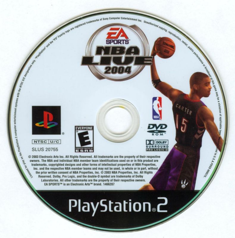 NBA Live 2004 | PlayStation 2 | physical media | Region: North America | source-country=Canada,United States | Data by MobyGames.com