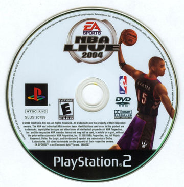 
NBA Live 2004 | PlayStation 2 | physical media | Region: North America | source-country=Canada,United States | Data by MobyGames.com