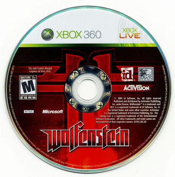 
Wolfenstein | Xbox 360 | physical media | Data by MobyGames.com