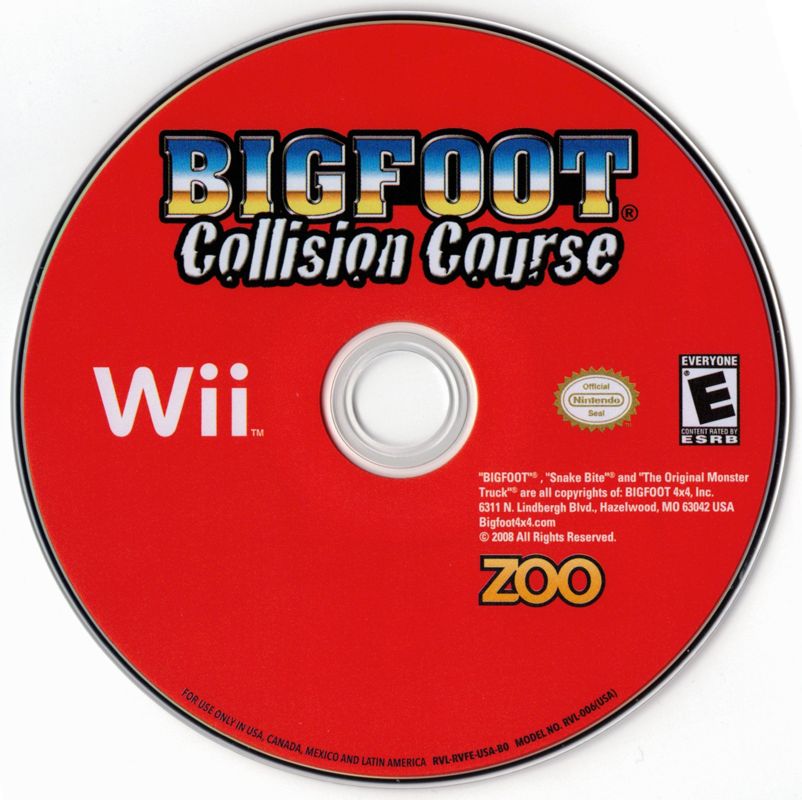 Bigfoot: Collision Course | Wii | physical media | region=North America | source-country=Canada,United States | zypher-v2 | moby-b4f13bebc7e1 | Data by MobyGames.com