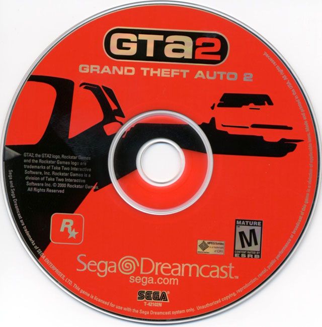 
Grand Theft Auto 2 | Dreamcast | game disc 1 of 1 | Data by MobyGames.com