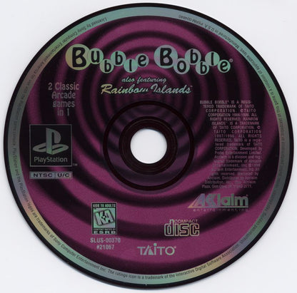 
Bubble Bobble also featuring Rainbow Islands | PlayStation | physical media | Data by MobyGames.com