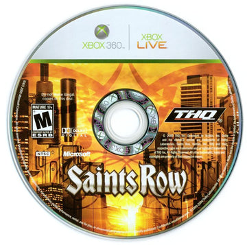 
Saints Row | Xbox 360 | game disc 1 of 1 | Data by MobyGames.com