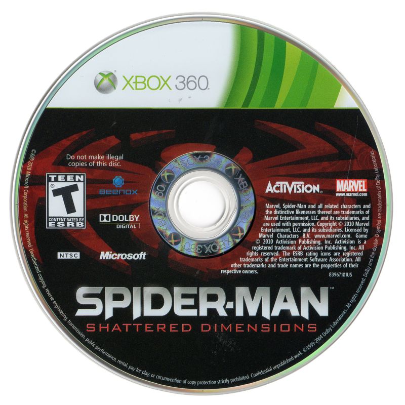 
Spider-Man: Shattered Dimensions | Xbox 360 | physical media | Region: North America | source-country=United States | Data by MobyGames.com