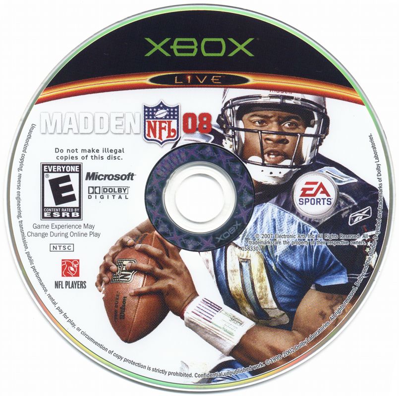 
Madden NFL 08 | Xbox | physical media | Data by MobyGames.com