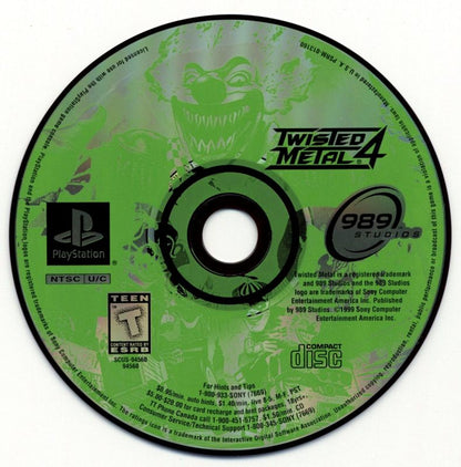 
Twisted Metal 4 | PlayStation | physical media | Region: North America | source-country=United States | Data by MobyGames.com