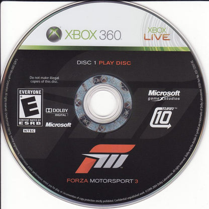 Forza Motorsport 3 | Xbox 360 | physical media | region=North America | source-country=Canada,United States | zypher-v2 | moby-6bfdc51438c8 | Data by MobyGames.com