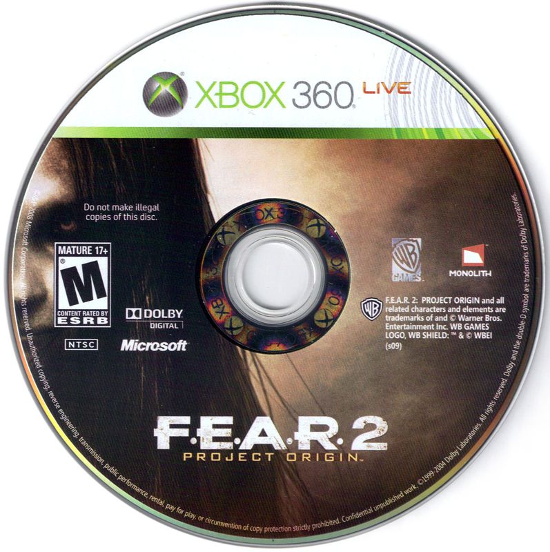 F.E.A.R. 2: Project Origin | Xbox 360 | physical media | Region: North America | source-country=United States | Data by MobyGames.com