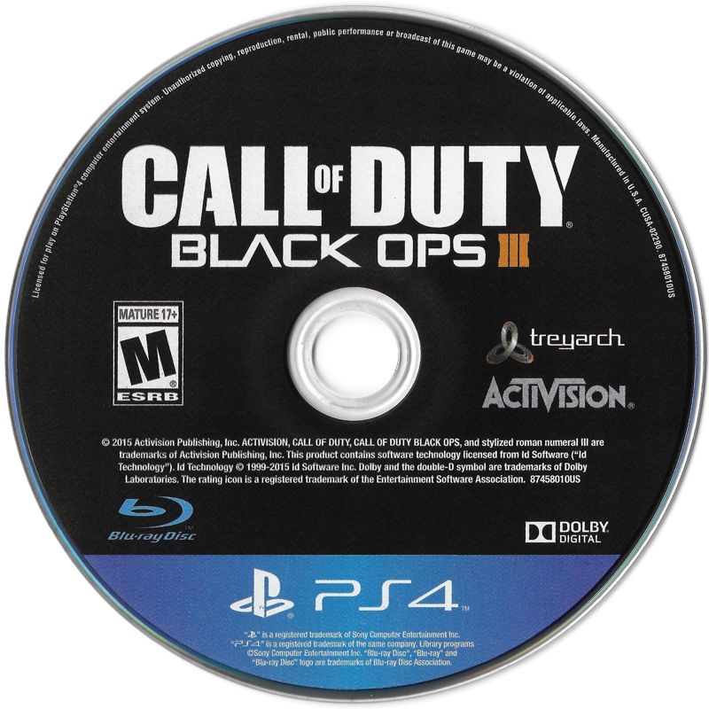 Call of Duty: Black Ops III | PlayStation 4 | physical media | region=North America | source-country=United States | zypher-v2 | moby-9ce5e92d7742 | Data by MobyGames.com