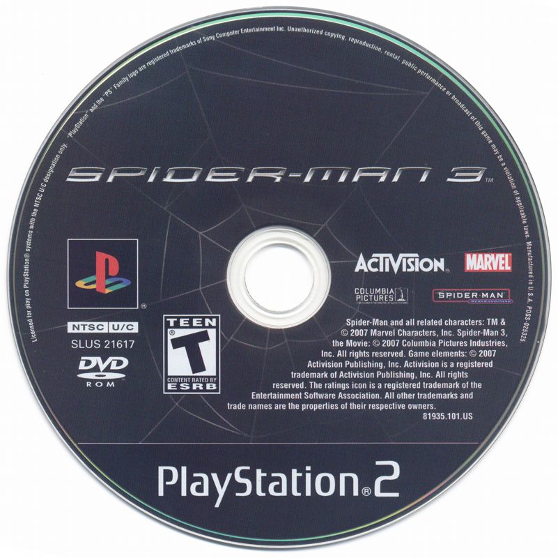 Spider-Man 3 | PlayStation 2 | physical media | region=North America | source-country=United States | zypher-v2 | moby-f27fe7afd237 | Data by MobyGames.com