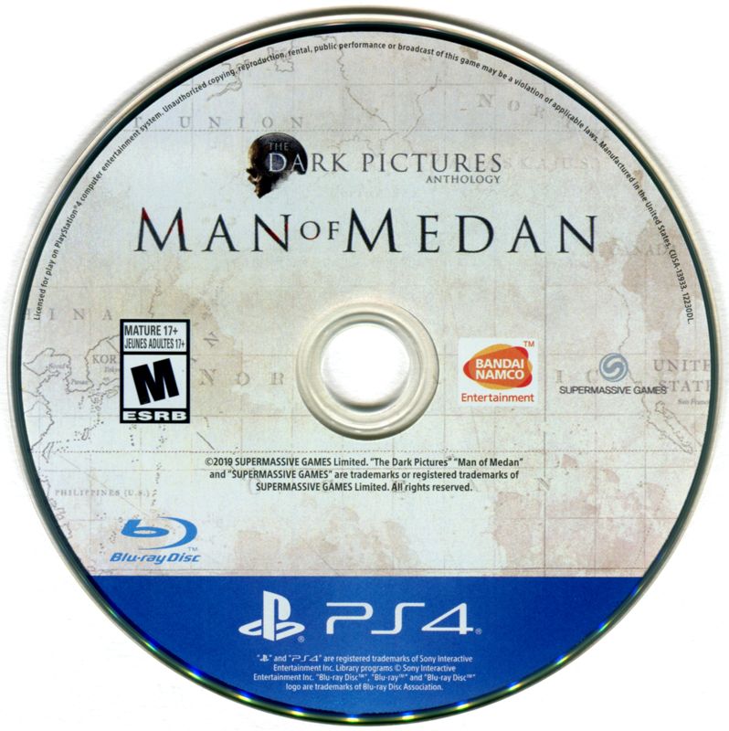 The Dark Pictures Anthology: Man of Medan | PlayStation 4 | game disc 1 of 1 | Data by MobyGames.com