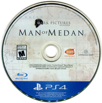 
The Dark Pictures Anthology: Man of Medan | PlayStation 4 | game disc 1 of 1 | Data by MobyGames.com