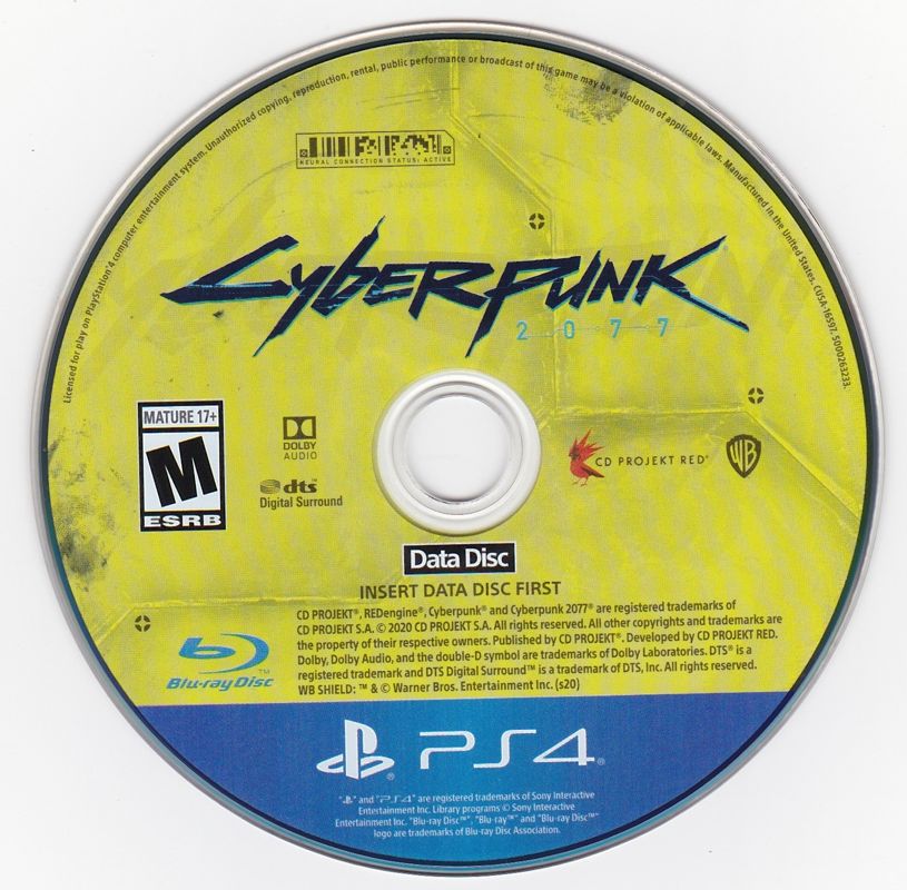 Cyberpunk 2077 | PlayStation 4 | physical media | Data by MobyGames.com