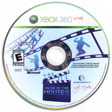 
You're in the Movies | Xbox 360 | physical media | Region: North America | source-country=United States | Data by MobyGames.com