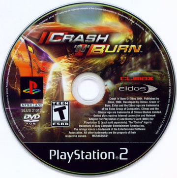 Crash 'N' Burn | PlayStation 2 | physical media | region=North America | source-country=Canada,United States | zypher-v2 | moby-025e432ffb00 | Data by MobyGames.com