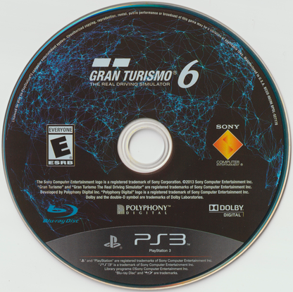 
Gran Turismo 6 | PlayStation 3 | physical media | Data by MobyGames.com