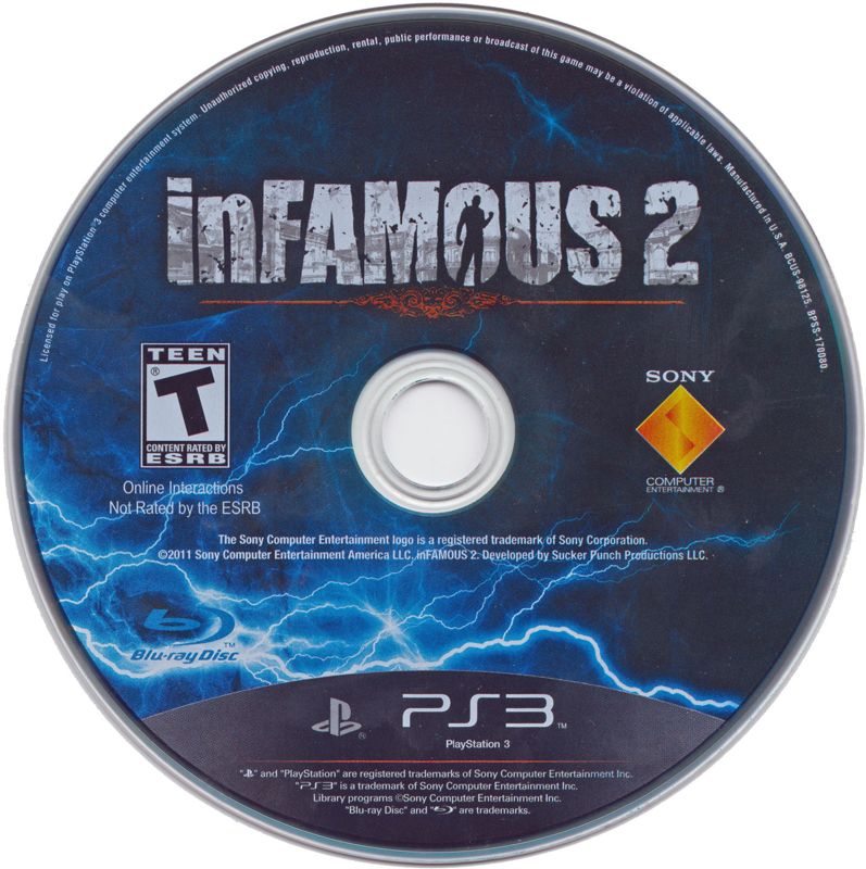 inFAMOUS 2 | PlayStation 3 | physical media | Region: North America | source-country=United States | Data by MobyGames.com