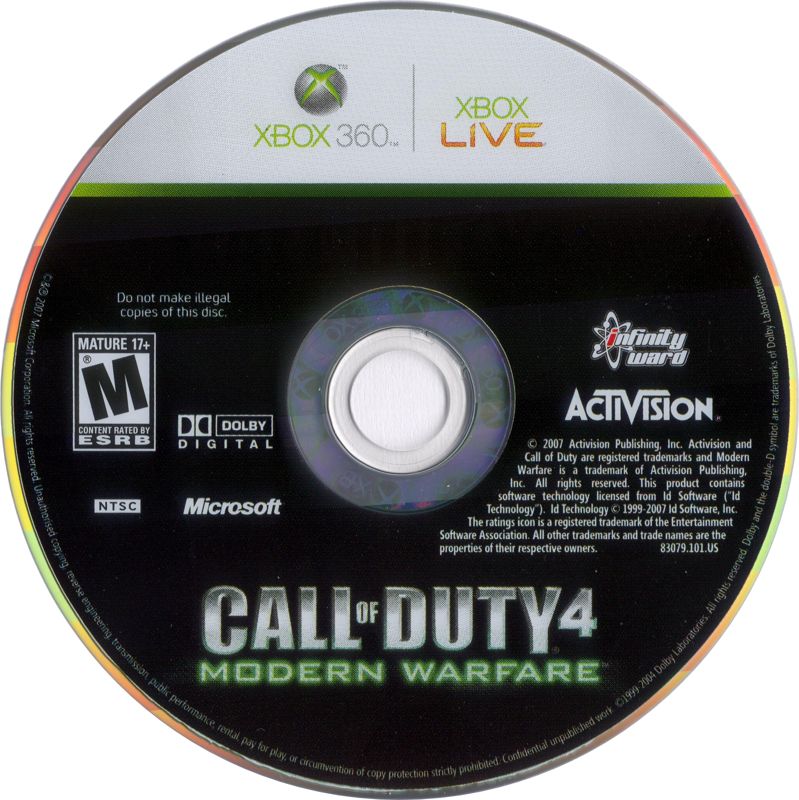 Call of Duty 4: Modern Warfare | Xbox 360 | physical media | region=North America | source-country=United States | zypher-v2 | moby-bf0c048ab715 | Data by MobyGames.com