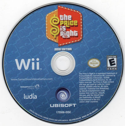 The Price is Right: 2010 Edition | Wii | physical media | region=North America | source-country=Argentina,Brazil,Canada,Chile,Colombia,Mexico,United States,Uruguay | zypher-v2 | moby-0cd37f7133a6 | Data by MobyGames.com