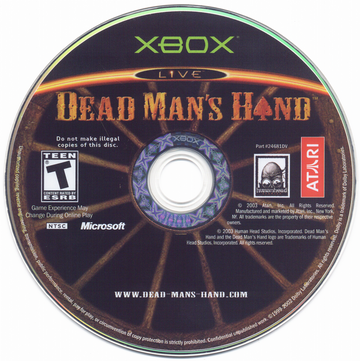 
Dead Man's Hand | Xbox | physical media | Data by MobyGames.com
