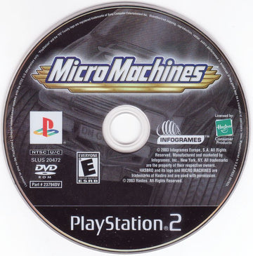 
Micro Machines | PlayStation 2 | physical media | Region: North America | source-country=United States | Data by MobyGames.com