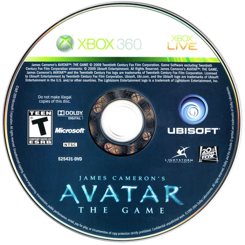 James Cameron's Avatar: The Game | Xbox 360 | physical media | Region: North America | source-country=Canada,United States | Data by MobyGames.com
