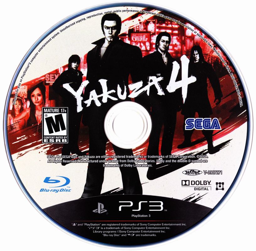 Yakuza 4 | PlayStation 3 | physical media | Region: North America | source-country=United States | Data by MobyGames.com
