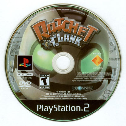 
Ratchet & Clank | PlayStation 2 | physical media | Region: North America | source-country=Canada,United States | Data by MobyGames.com