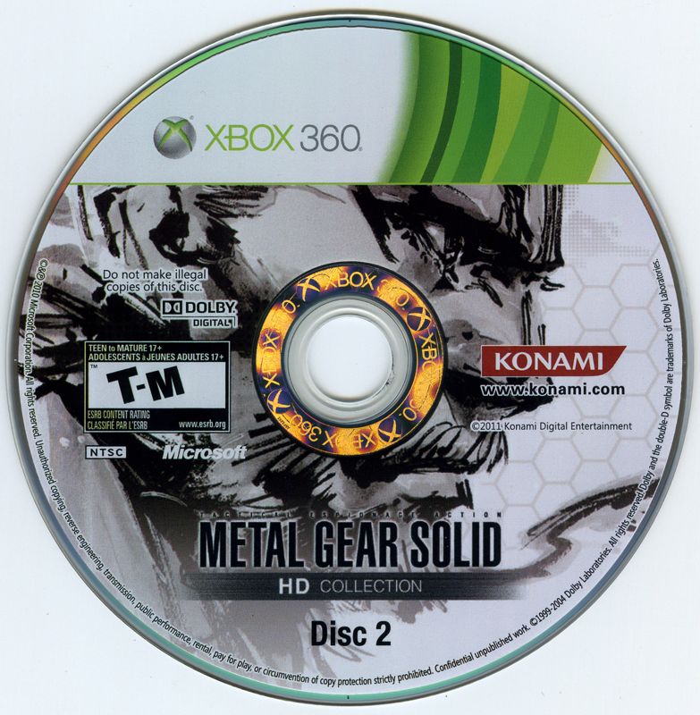 
Metal Gear Solid: HD Collection | Xbox 360 | game disc 2 of 2 | Region: North America | source-country=Canada,Mexico,United States | Data by MobyGames.com