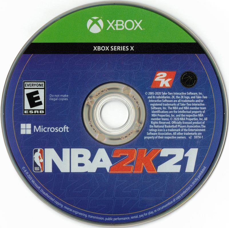 
NBA 2K21 | Xbox Series | game disc 1 of 1 | Region: North America | source-country=United States | Data by MobyGames.com