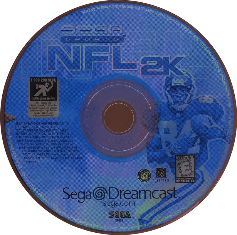 
NFL 2K | Dreamcast | game disc 1 of 1 | Data by MobyGames.com