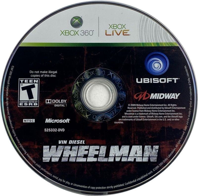Wheelman | Xbox 360 | game disc 1 of 1 | Data by MobyGames.com