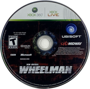 
Wheelman | Xbox 360 | game disc 1 of 1 | Data by MobyGames.com