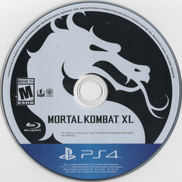 
Mortal Kombat XL | PlayStation 4 | game disc 1 of 1 | Data by MobyGames.com