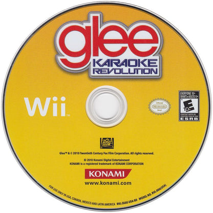 Karaoke Revolution: Glee | Wii | physical media | region=North America | source-country=Canada,Mexico,United States | zypher-v2 | moby-07462acfb856 | Data by MobyGames.com