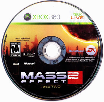 
Mass Effect 2 | Xbox 360 | game disc 2 of 2 | Region: North America | source-country=United States | Data by MobyGames.com