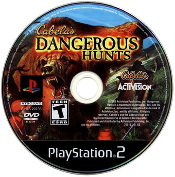 
Cabela's Dangerous Hunts | PlayStation 2 | physical media | Region: North America | source-country=United States | Data by MobyGames.com