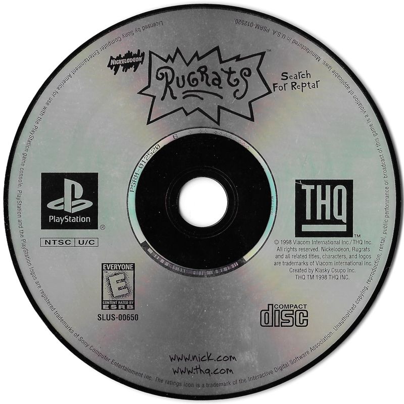 
Rugrats: Search for Reptar | PlayStation | physical media | Region: North America | source-country=Canada,United States | Data by MobyGames.com