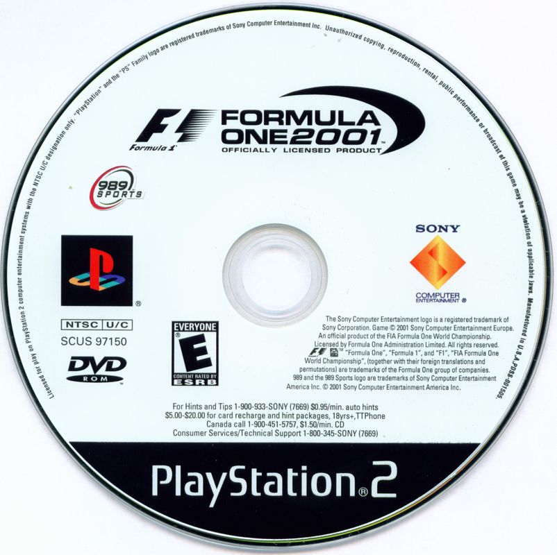 Formula One 2001 | PlayStation 2 | physical media | Data by MobyGames.com