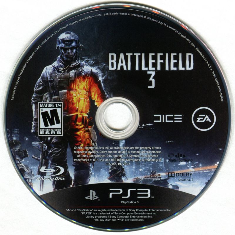 
Battlefield 3 | PlayStation 3 | physical media | Region: North America | source-country=United States | Data by MobyGames.com
