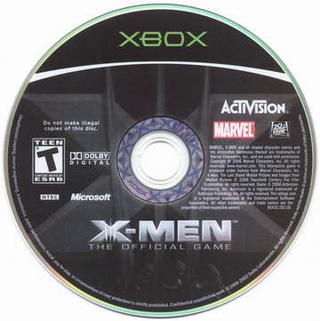 
X-Men: The Official Game | Xbox | physical media | Region: North America | source-country=United States | Data by MobyGames.com