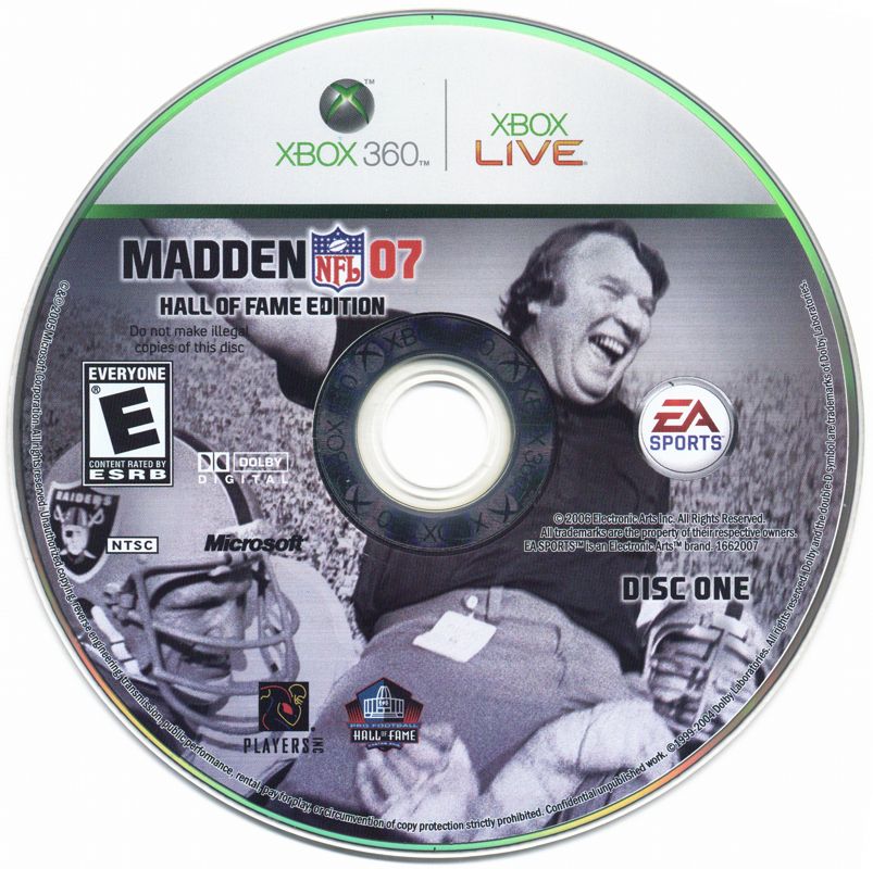 Madden NFL 07 (Hall of Fame Edition) | Xbox 360 | physical media | region=North America | source-country=Canada,Mexico,United States | zypher-v2 | moby-c7d6e26ab0d0 | Data by MobyGames.com