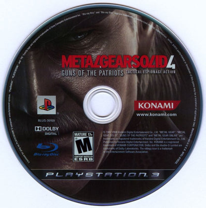 
Metal Gear Solid 4: Guns of the Patriots | PlayStation 3 | physical media | Data by MobyGames.com