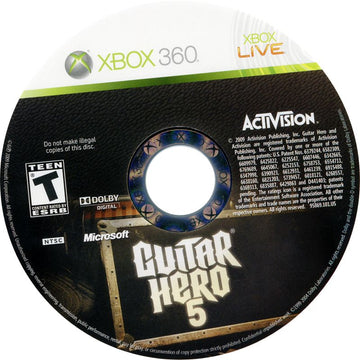 
Guitar Hero 5 | Xbox 360 | physical media | Region: North America | source-country=Canada,Mexico,United States | Data by MobyGames.com