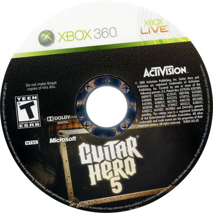 
Guitar Hero 5 | Xbox 360 | physical media | Region: North America | source-country=Canada,Mexico,United States | Data by MobyGames.com