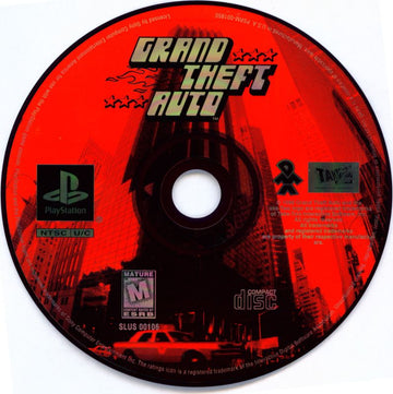 
Grand Theft Auto | PlayStation | physical media | Region: North America | source-country=United States | Data by MobyGames.com