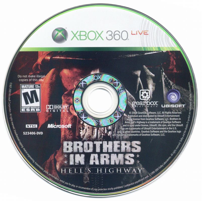 
Brothers in Arms: Hell's Highway | Xbox 360 | physical media | Region: North America | source-country=United States | Data by MobyGames.com