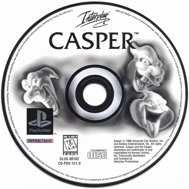 
Casper | PlayStation | physical media | Data by MobyGames.com