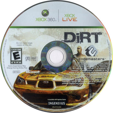 
DiRT | Xbox 360 | physical media | Data by MobyGames.com